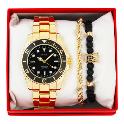 Metal Band Watches w/2 Bracelets Gift-Set - W2BR-004