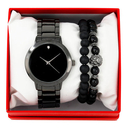Metal Band Watches w/2 Bracelets Gift-Set - W2BR-006