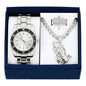 Metal Band Watches w/Necklace and Ring Gift-Set - WRP-003
