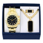 Metal Band Watches w/Necklace and Ring Gift-Set - WRP-004