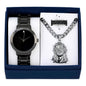 Metal Band Watches w/Necklace and Ring Gift-Set - WRP-002