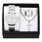 Metal Band Watches w/Necklace and Ring Gift-Set - W1K3-001