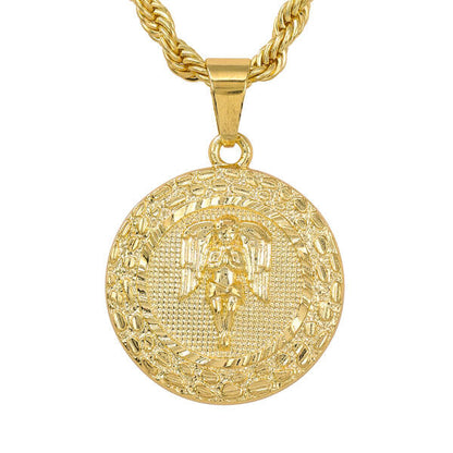 Round Nugget Angel Pendant - NCC-142