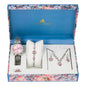 Ladies Metal Band Watch and Jewelry Set - LMS-9041