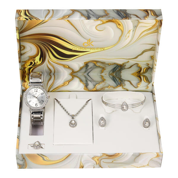 Ladies Metal Band Watch and Jewelry Set - LMS-8229
