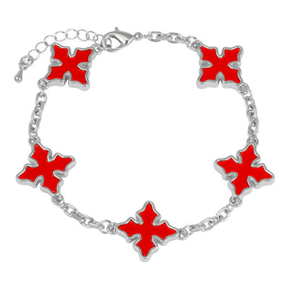 Black Multi Cross Bracelet - HBRS-105