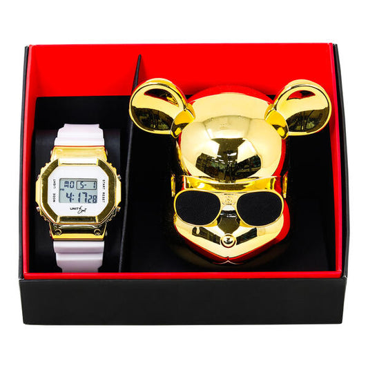 Men's Watch and Bear Speaker Gift Set - MSS-103