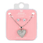 Ladies Heart Necklace & Earring Set - DD-SET-003