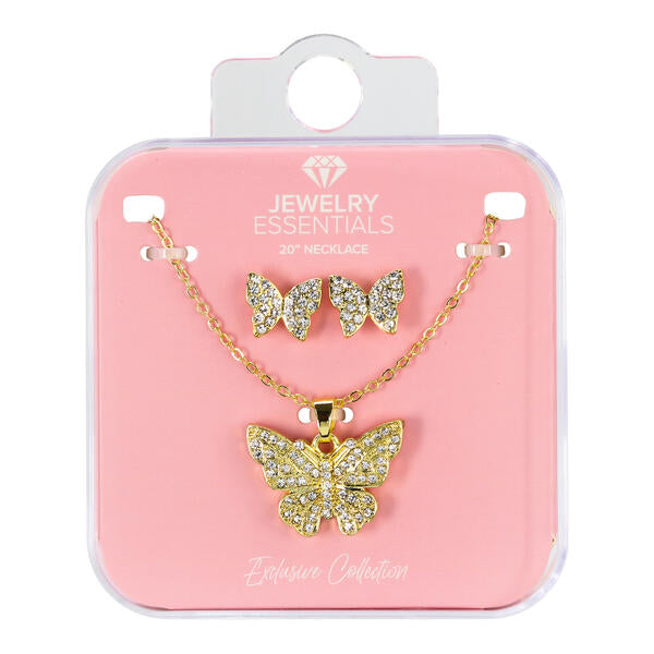 Ladies Butterfly Necklace & Earring Set - DD-SET-002
