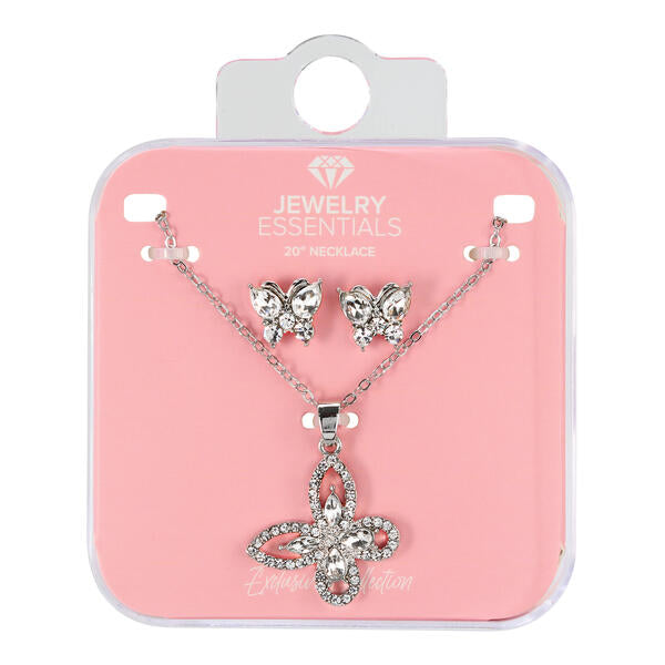 Ladies Butterfly Necklace & Earring Set - DD-SET-001
