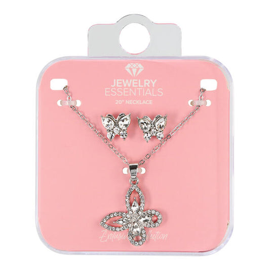Ladies Butterfly Necklace & Earring Set - DD-SET-001