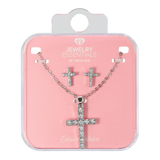 Ladies Cross Necklace & Earring Set - DD-SET-008