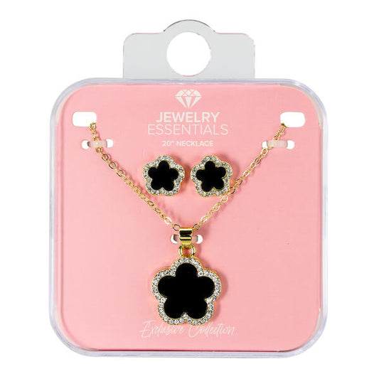 Ladies Flower Necklace & Earring Set - DD-SET-120