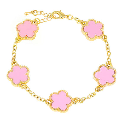 15mm Clover Chain Ladies Link Bracelet - HBRS-102