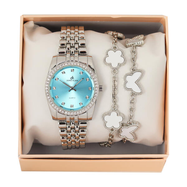 Ladies Watch and Clover Bracelet Set - LWBR-903