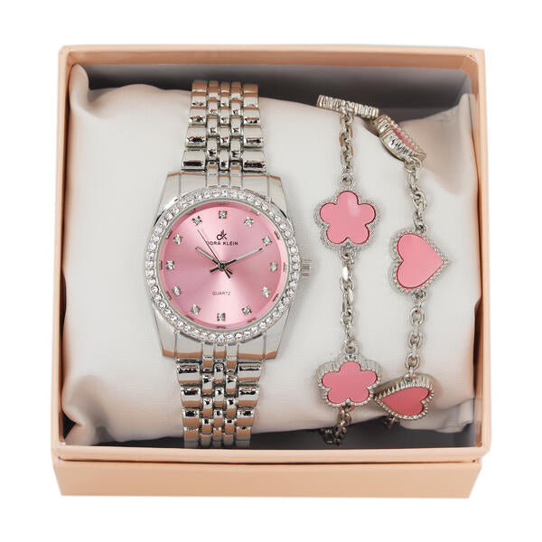 Ladies Watch and Clover Bracelet Set - LWBR-903