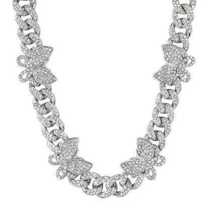 13mm Butterfly Iced Cuban Chain - HSCH-412
