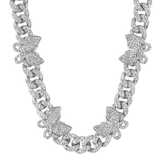 13mm Butterfly Iced Cuban Chain - HSCH-412