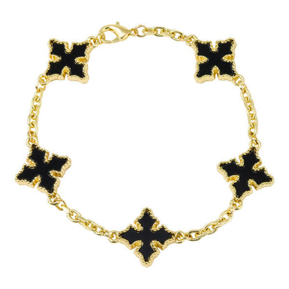 Black Multi Cross Bracelet - HBRS-105
