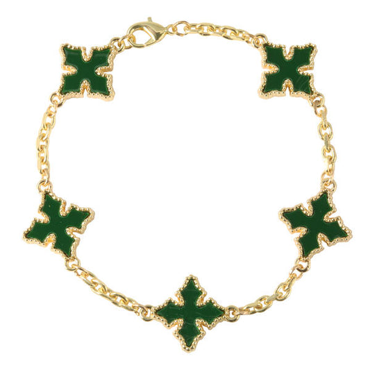 Black Multi Cross Bracelet - HBRS-105