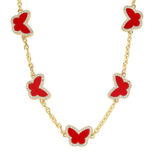 Butterfly Clover Necklace - HCHS-109