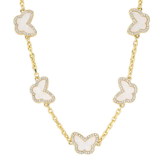 Butterfly Clover Necklace - HCHS-107