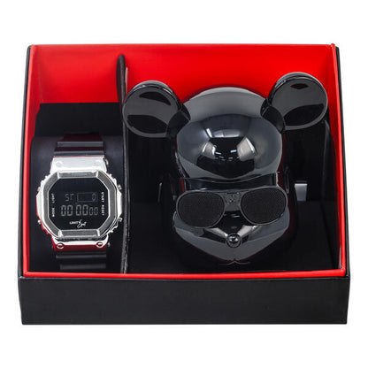 Men's Watch and Bear Speaker Gift Set - MSS-103