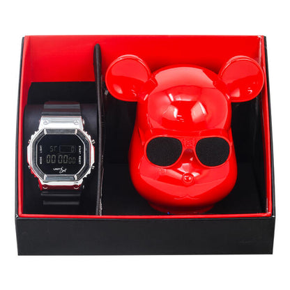 Men's Watch and Bear Speaker Gift Set - MSS-103