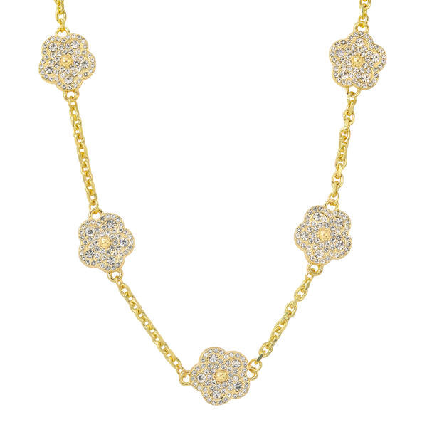 Iced Multi Clover Necklace - HCHS-102