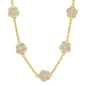 Iced Multi Clover Necklace - HCHS-102