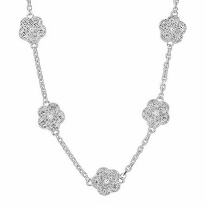 Iced Multi Clover Necklace - HCHS-102