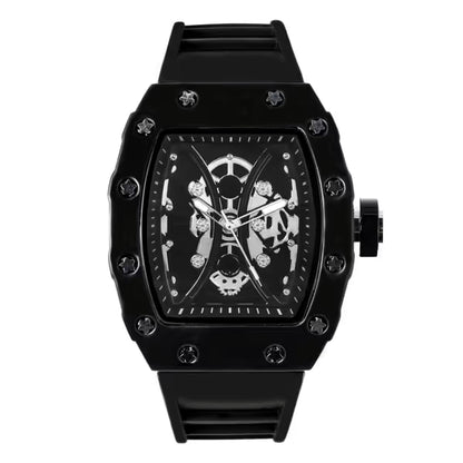 Iced Out 42.5mm Tonneau Watch - 9686-SB