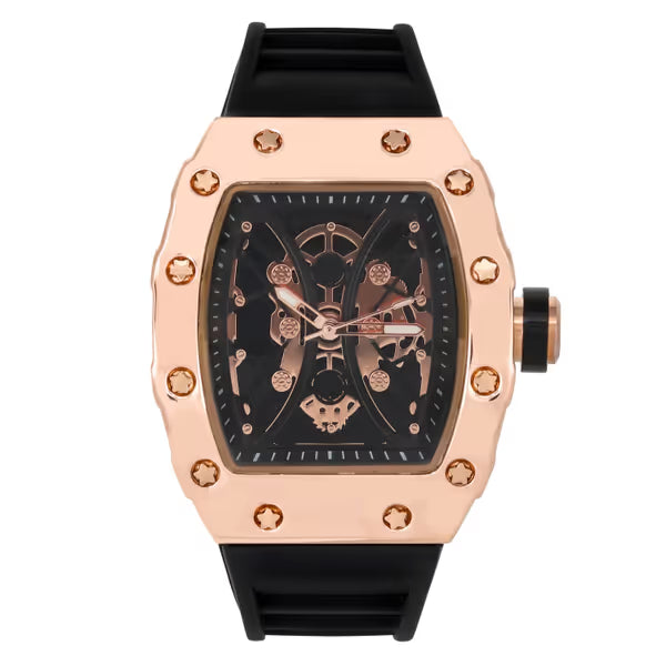 Iced Out 42.5mm Tonneau Watch - 9686-SB