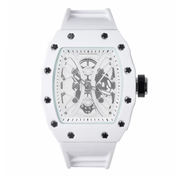 Iced Out 42.5mm Tonneau Watch - 9686-SB
