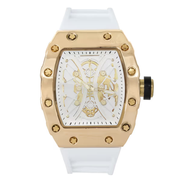 Iced Out 42.5mm Tonneau Watch - 9686-SB