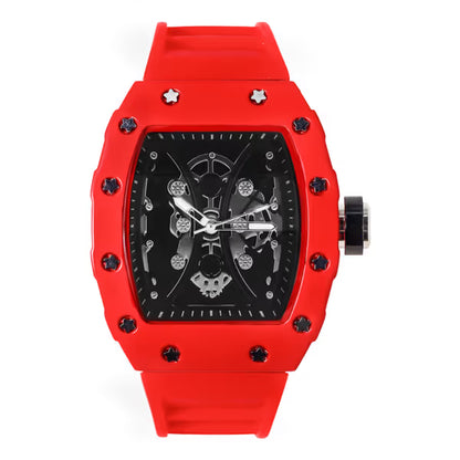 Iced Out 42.5mm Tonneau Watch - 9686-SB