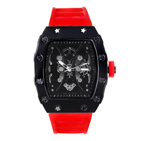 Iced Out 42.5mm Tonneau Watch - 9686-SB