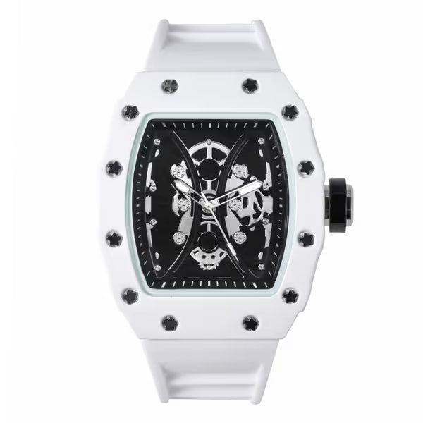 Iced Out 42.5mm Tonneau Watch - 9686-SB