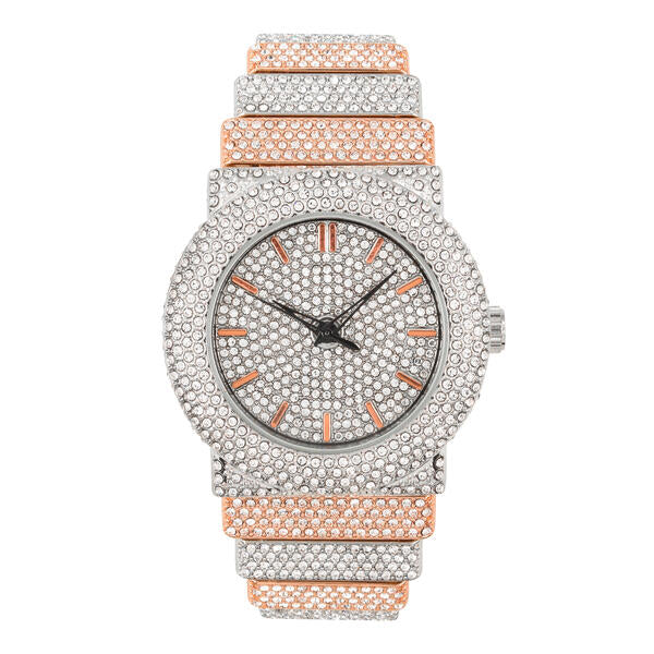 Urban Iced-Out 47mm Chandelier Metal Band Watch - 9833L-MB