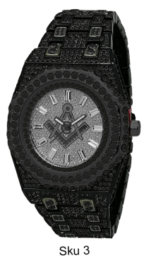 Urban Iced-Out Full Stone Metal Band Watch - 9691D-MB