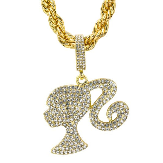 Carded 5K Pendant with Tennis Chain -  101-12