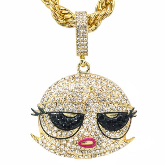 Carded 5K Pendant with Tennis Chain -  101-24