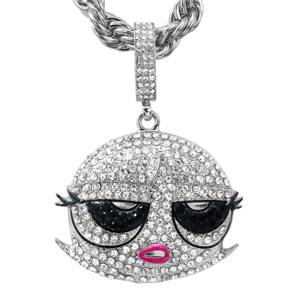 Carded 5K Pendant with Tennis Chain -  101-24