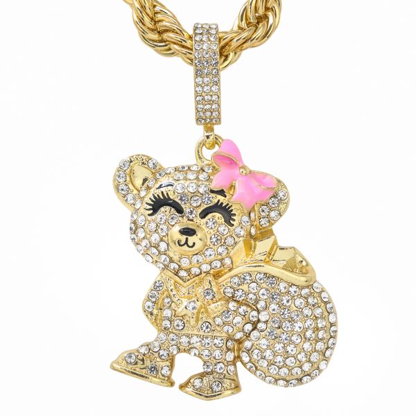 Carded 5K Pendant with Tennis Chain -  101-4