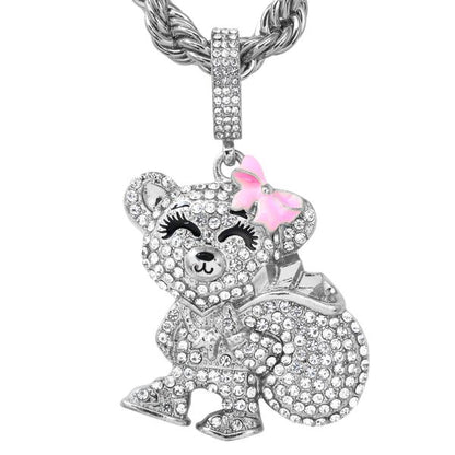 Carded 5K Pendant with Tennis Chain -  101-4
