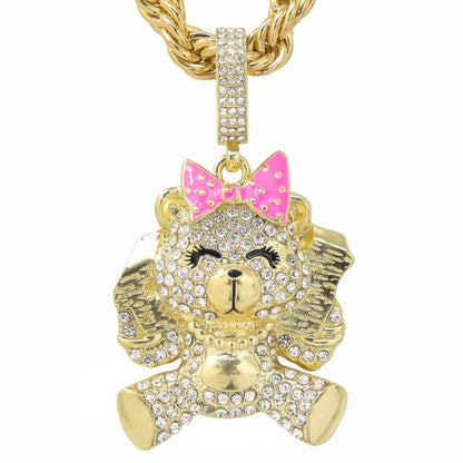 Carded 5K Pendant with Tennis Chain -  101-8