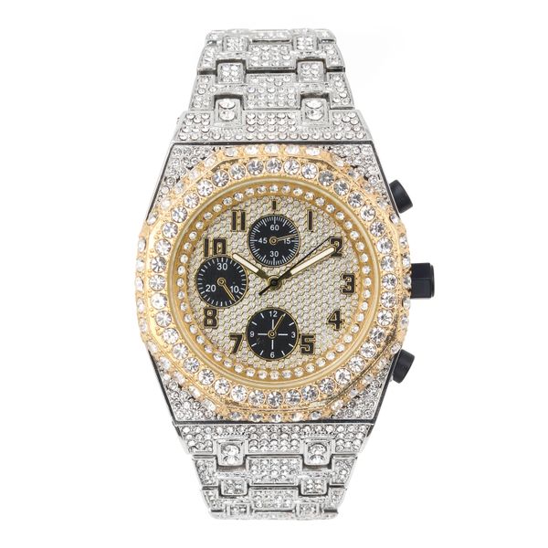 Urban Iced Out Metal Band Watch - 10030-MB