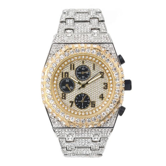 Urban Iced Out Metal Band Watch - 10030-MB