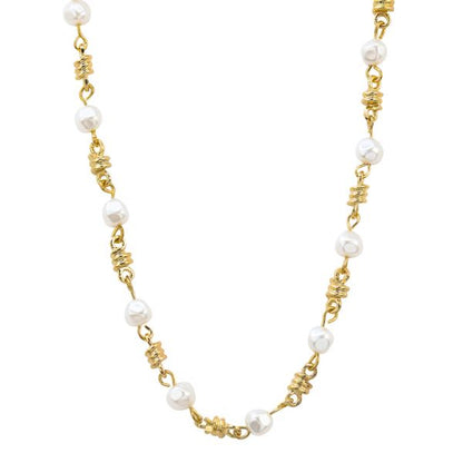 Pearl Barbed Wired Chain  - NCC-409