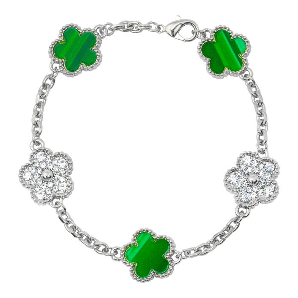 Marble Green Clover Multi Bracelet - HBRS-302